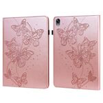 Per OPPO Pad 11 pollici 2022 Case in pelle con motivo a farfalla in rilievo (rosa)