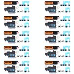 Mescipo antipolvere altoparlante da 10 pezzi con cornice per iPhone 13 (nero)