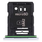 Cassettiera della scheda SIM originale + vassoio della scheda SIM / vassoio della scheda Micro SD per Sony Xperia 10 III (bianco)