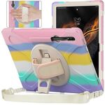 Per Samsung Galaxy Tab S8 Ultra Silicone + PC Tablet Case (colorato rosa)
