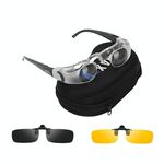 2 PCS Telescopio Pesca Telescopio regolabile Telescopio, Stile: Myopia + Giallo + Clip Grigio Grigio