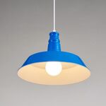 Lampadario da camera da pranzo in ferro battuto in ferro battuto, senza lampadina 46 cm (blu)