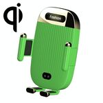 Porta del telefono con caricabatterie wireless S18 da 15 W, colore: verde con una staffa di ventosa