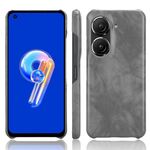 Per ASUS Zenfone 9 Custodia per cellulare con cover posteriore Litchi Texture (grigio)