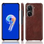 Per ASUS Zenfone 9 Custodia per cellulare con cover posteriore Litchi Texture (marrone)