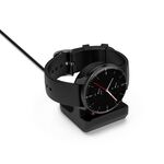Per Amazfit T-Rex 2 Smartwatch Staffa di ricarica in silicone (nero)