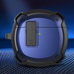 Custodia protettiva per auricolari con interruttore e gancio per Huawei Freebuds 4 (Black Blue)
