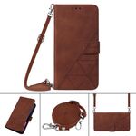 Per alcatel 1L 2021 crossbody 3D in gita in pelle in gita in rilievo in rilievo (marrone)