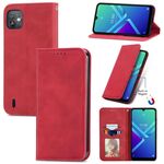 Per Wiko Y82 Retro Skin Feel Casetta orizzontale a flip a flip magnetico (rosso)