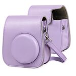 Borsa per fotocamera integrale custodia in pelle con tracolla per Fujifilm Instax Mini 11 (viola)