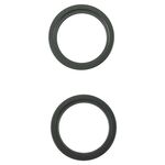 2 PCS Lente posteriore della fotocamera posteriore Lente in metallo Esterno di protezione anello di cerchio per iPhone 13 (verde)