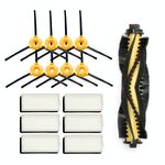 Per spazzatrice Ecovacs DN620 / DN621 / BFD-WSQ / N79 / N79S / 500 4 paia spazzole laterali + 6 filtri + spazzola a rullo