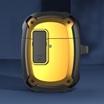 Custodia protettiva per auricolari con interruttore e gancio per boccioli di Google Pixel A (Nero Giallo)