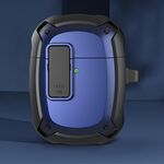 Custodia protettiva per auricolari con interruttore e gancio per boccioli di Google Pixel A (Black Blue)