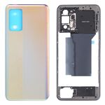 Per OPPO Realme GT Neo RMX3031 Cornice centrale della cornice + coperchio posteriore della batteria (argento)
