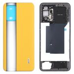 Per OPPO Realme GT RMX2202 Cornice centrale con cornice + coperchio posteriore batteria (giallo)
