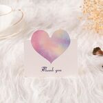 100 pezzi A368 a forma di cuore grazie cartolina d'auguri (sinfonia)