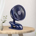 F601 ventola elettrica a clip multifunzionale con display LED (blu)