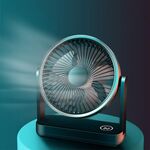 F701 Desktop Electric Fan con display LED (verde)
