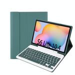 A610B Candy Color Bluetooth Case in pelle tastiera Bluetooth con slot a penna per Samsung Galaxy Tab S6 Lite 10,4 pollici SM-P610 / SM-P615 (verde scuro)