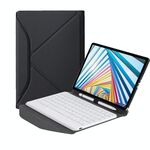 BM20 Texture Diamond Bluetooth Custodia in pelle tastiera con supporto posteriore triangolare per Lenovo M10 più 10,3 pollici TB-X606 / TB-X606F (nero + bianco)