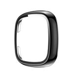 Per Fitbit Versa 3 / Versa / Sense PC elettroplato di vetro temperato (nero)
