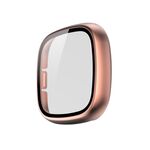 Per Fitbit Versa 3 / Versa / Sense Glassato Glass Glass Glass (Oro rosa)