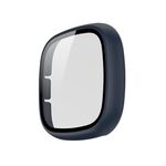 Per Fitbit Versa 3 / Versa / Sense Glassato Glass Glass Glass (Midnight Blue)