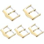 10 pezzi Accessori per orologi con fibbia in acciaio inossidabile a IP, colore: oro 12mm