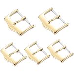 10 pezzi Accessori per orologi con fibbia in acciaio inossidabile a IP, colore: oro 14mm