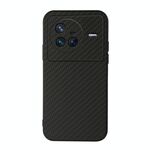 Per Custodia per telefono per texture in fibra di carbonio X80 (nero)