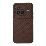 Per la custodia del telefono per texture in fibra di carbonio X80 (Brown)