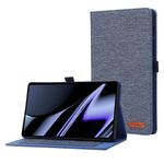 Per Oppo Realme Pad Mini Orizzontale Flip TPU + Fabric PU Cetta in pelle (blu scuro)