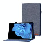 Per cuscinetto in vivo da 11 pollici orizzontale flip tpu + tessuto tablet in pelle PU (blu scuro)