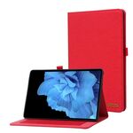Per cuscinetto in vivo da 11 pollici a flip orizzontale TPU + tessuto in pelle PU Tablet (rosso)