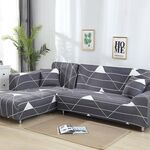 Tessuto alto elastico divano pigro tutto inclusivo, dimensioni: 2 persone (spazio grigio)