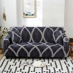 Tessuto alto elastico divano pigro tutto inclusivo, dimensioni: 4 persone (semplice rombo)