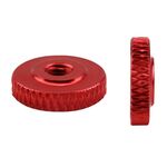 10 pezzi Knurled in lega di alluminio a strato singolo da dado a mano, specifica del prodotto: M3-D11*3Red