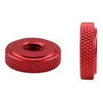 10 pezzi Knurled in lega di alluminio a strato singolo da dado a mano, specifica del prodotto: M8-D20*6Red