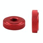 10 pezzi Knurled in lega di alluminio a strato singolo da dado a mano, specifica del prodotto: M10-D20*8Red