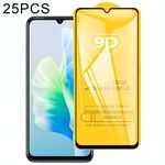 25 pezzi Film in vetro temperato a schermo integrale 9d per vivo V23E 4G / 5G