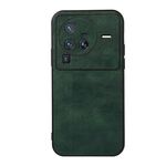 Per Vivo X80 Pro Accurate Hole Accurate Twolor Litchi Texture PU Telefono (verde)