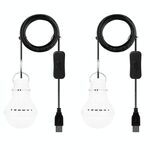 2 pezzi Lulbo USB Light Emergency Light Emergency (filo interruttore da 7 W Cool White)