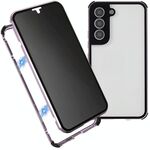 Per Samsung Galaxy S22+ 5G Case di telefono in vetro a doppia faccia a doppia faccia a doppia faccia (viola)