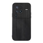 Per Vivo X80 Pro Yellow Cow Texture PU Case telefonico (nero)