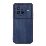Per Vivo X80 Giallo TEXTURE PU PHO Custodia (blu)