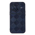 Per Vivo X80 Weave Plaid PU Telefono (blu)