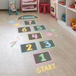 Decorazione del terreno prescolare con pasta per pavimenti da gioco con griglia di salto digitale per bambini (zsz2895)