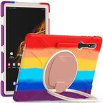 Per Samsung Galaxy Tab S8 Ultra X900 Custodia protettiva in silicone + PC Tablet (rosso colorato)