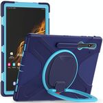 Per Samsung Galaxy Tab S8 Ultra X900 Custodia protettiva in silicone + PC per tablet (blu navy + blu)